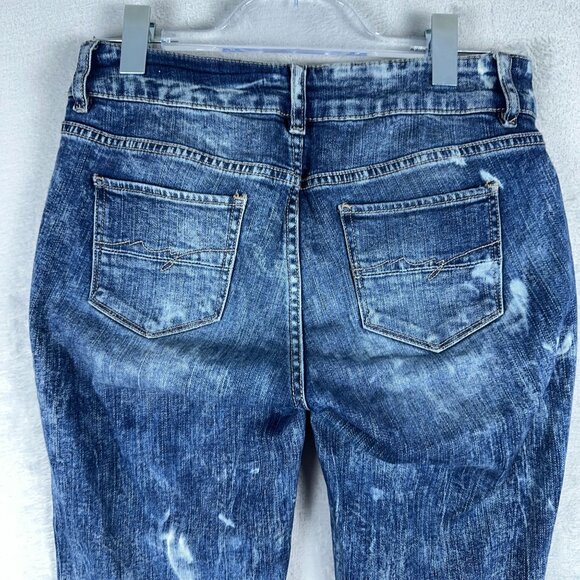 Soho New York Company Curvy Boyfriend Jeans Acid Wash Denim Womens Blue Size 2 - Picture 3 of 11
